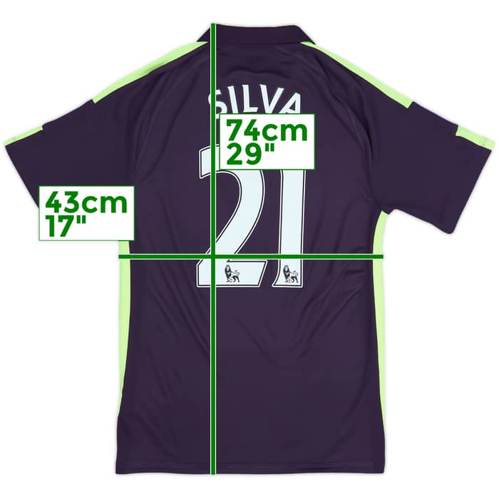 2014-15 Manchester City Third Shirt Silva #21 - 7/10 - (S)