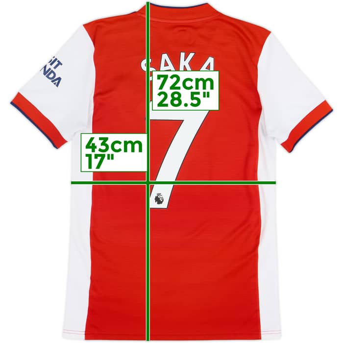 Camiseta de local del Arsenal 2021-22 Saka #7 - 6/10 - (XS)