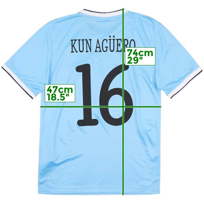 2013-14 Manchester City Home Shirt Kun Aguero #16 - 8/10 - (S)
