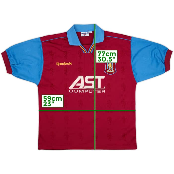 1995-97 Aston Villa Home Shirt - 8/10 - (L)