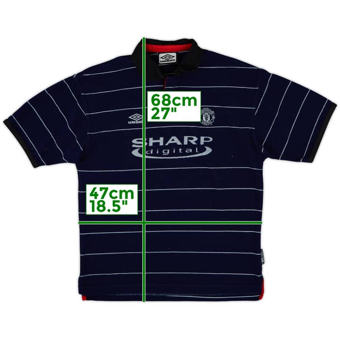 1999-00 Manchester United Away Shirt - 9/10 - (M.Boys)