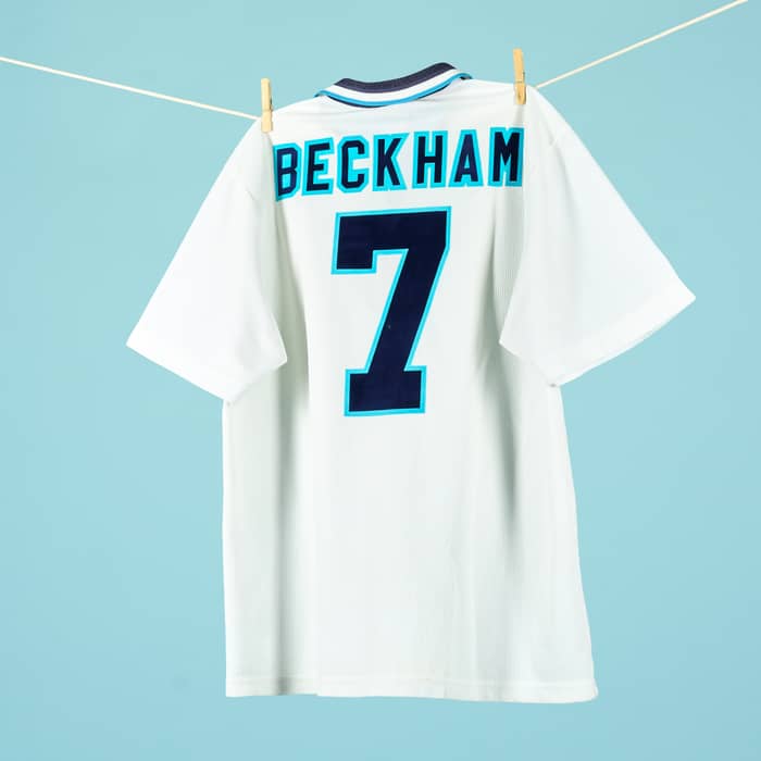 Maillot domicile England 1995-97 Beckham #7