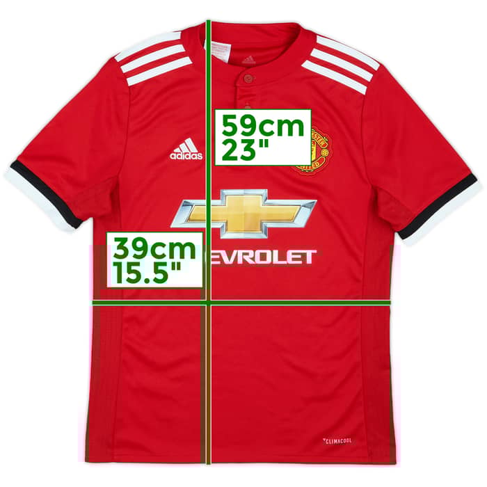 2017-18 Manchester United Home Shirt - 10/10 - (M.Boys)