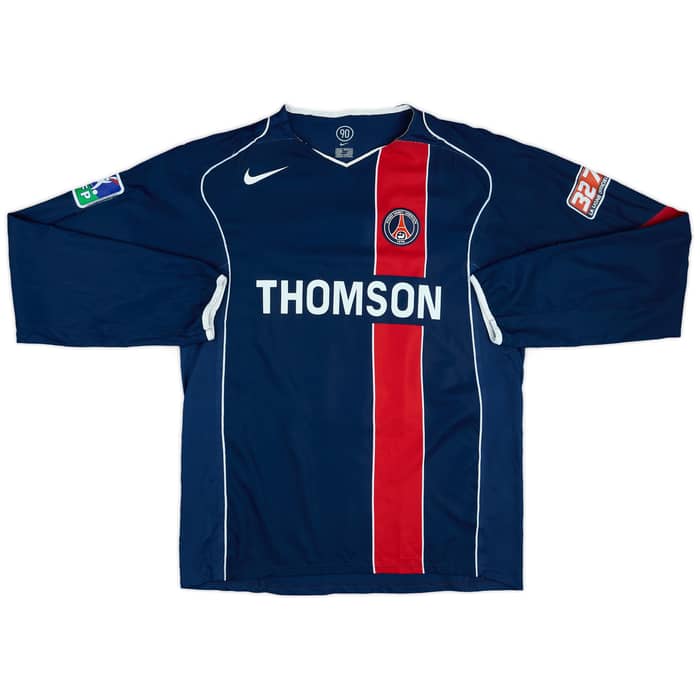 2004-05 Paris Saint-Germain Match Issue Home L/S Shirt Yepes #6