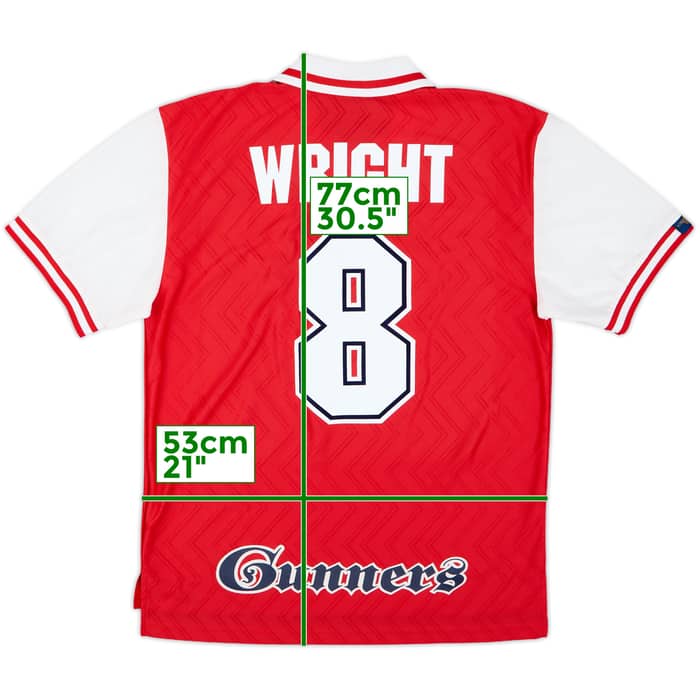 1996-98 Arsenal Home Shirt Wright #8 - 8/10 - (M)