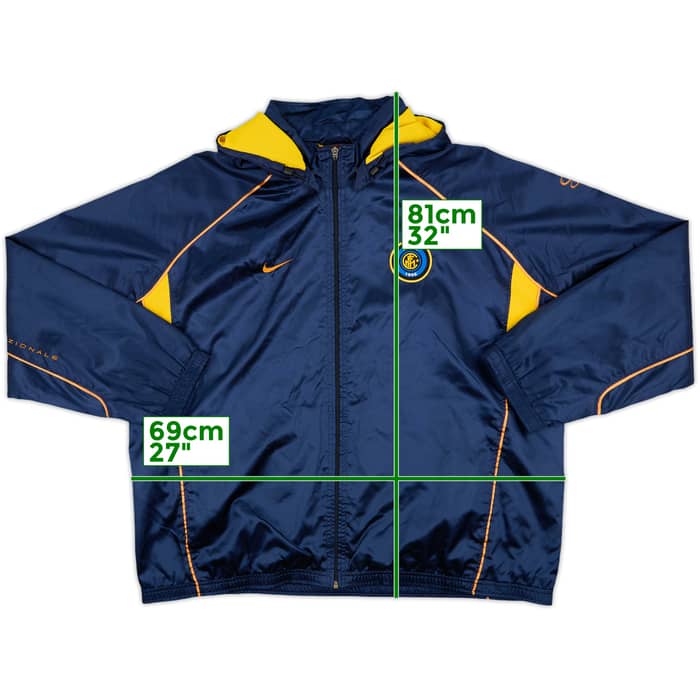 2001-02 Inter Milan Nike Hooded Track Jacket - 9/10 - (XL)