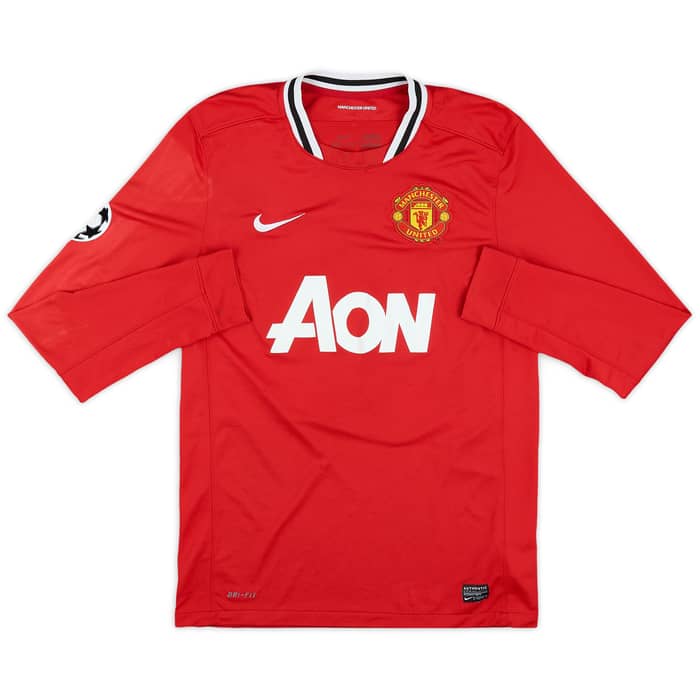 2011-12 Manchester United Home L/S Shirt Rooney #10 - 6/10 - (M)