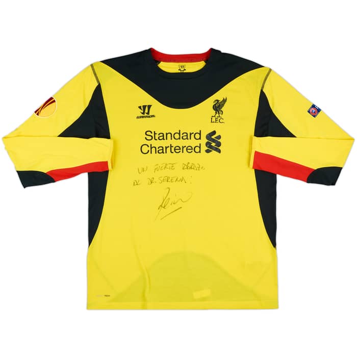2012-13 Liverpool Player Issue Signed GK Shirt Reina #25 - 7/10 - (XL)