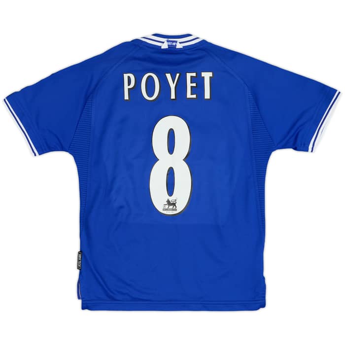 1999-01 Chelsea Home Shirt & Shorts Poyet #8 - 8/10 - (L.Boys)