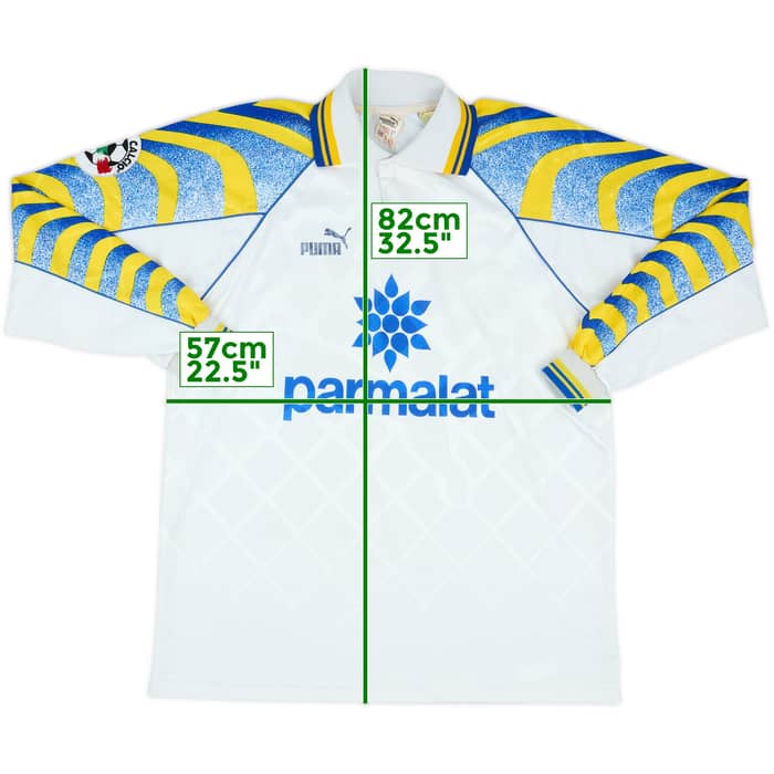 1996-97 Parma Match Issue Home L/S Shirt #14