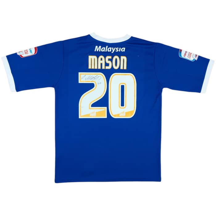 2011-12 Cardiff Match Issue Signed Home Shirt Mason #20