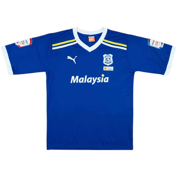 2011-12 Cardiff Match Issue Signed Home Shirt Mason #20