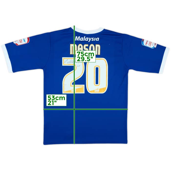 2011-12 Cardiff Match Issue Signed Home Shirt Mason #20