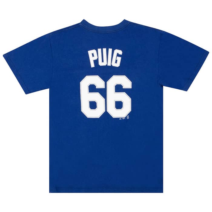 2013 LA Dodgers Puig #66 Majestic Tee Y