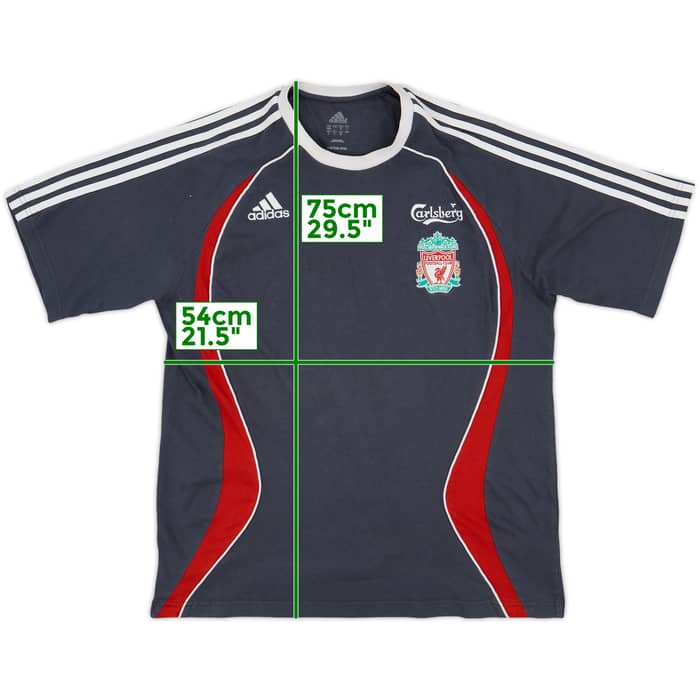 2006-07 Liverpool adidas Cotton Tee - 7/10 - (S)