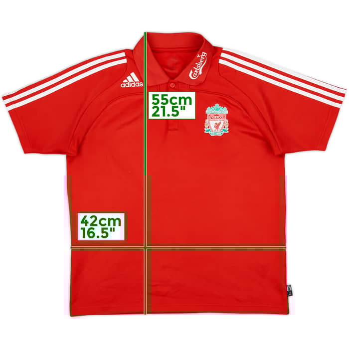 2008-09 Liverpool adidas Polo Shirt - 8/10 - (L)