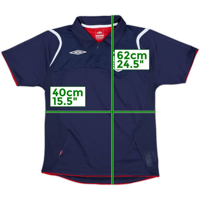 2006-07 England Umbro 1/4 Zip Training Shirt - 9/10 - (L.Boys)