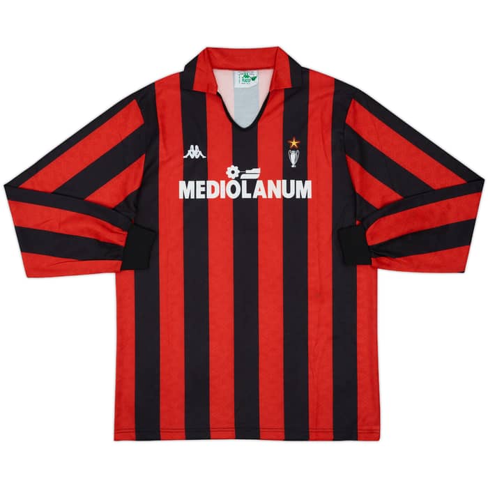 1989-90 AC Milan Home L/S Shirt - 7/10 - (L)