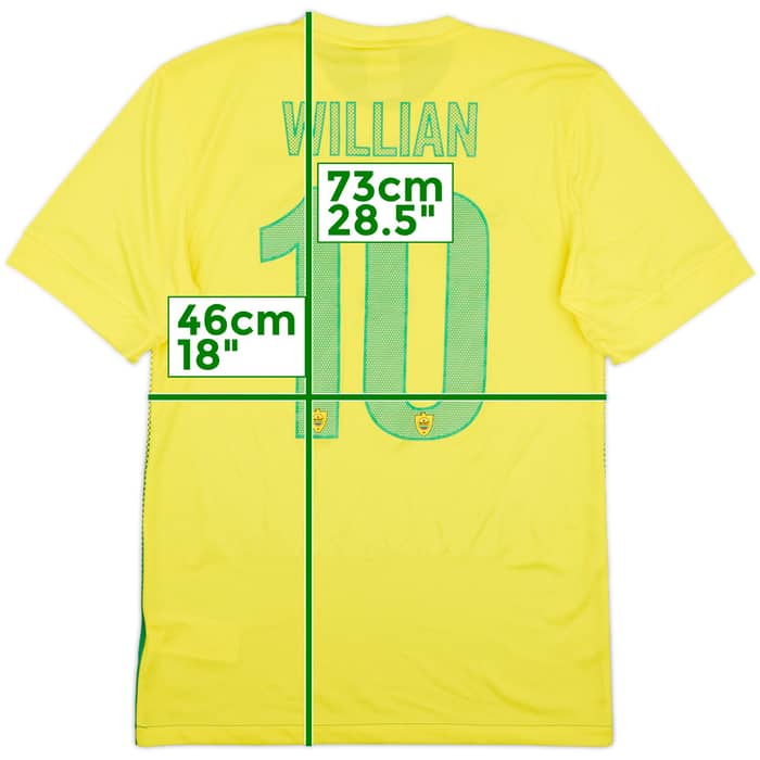 2013-14 Anzhi Makhachkala Home Shirt Willian #10 - 9/10 - (S)