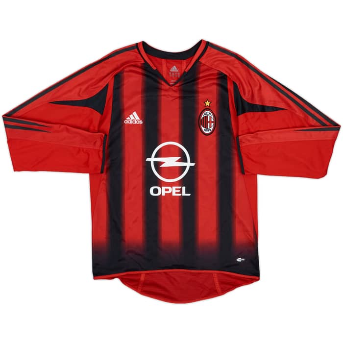 2004-05 AC Milan Player Issue Home L/S Shirt Crespo #11 - 9/10 - (S)