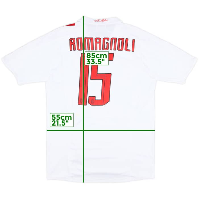 2007-08 AC Milan Away Shirt Romagnoli #15 - 4/10 - (XL)