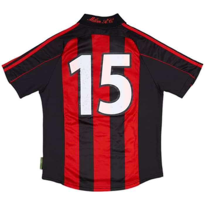 2000-02 AC Milan Home Shirt #15 - 5/10 - (XL.Boys)
