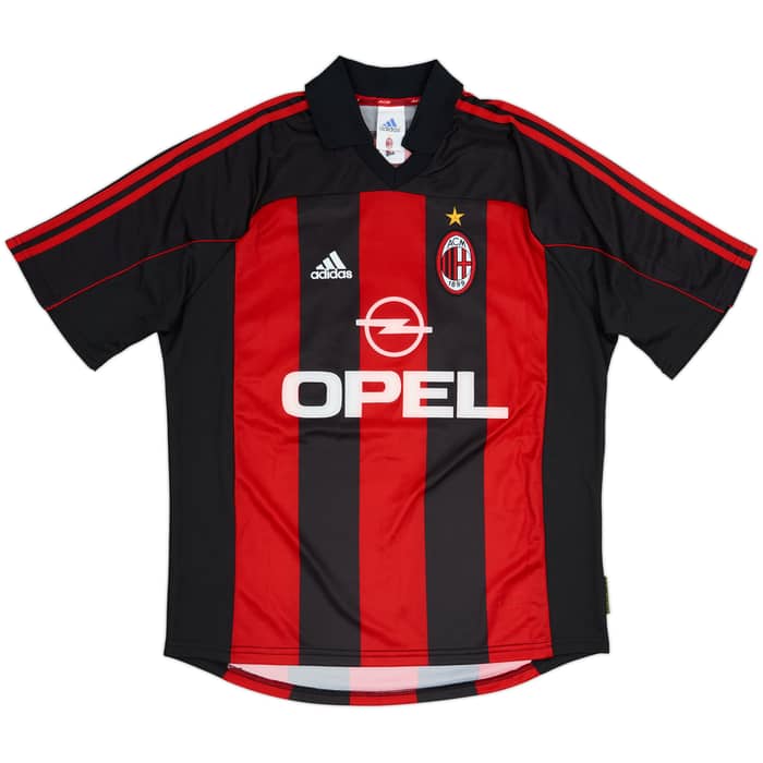 2000-02 AC Milan Player Issue Home Shirt # - 7/10 - (L)