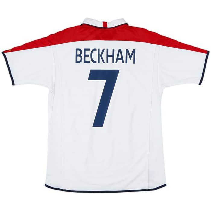 2003-05 England Home Shirt Beckham #7 - 6/10 - (M)