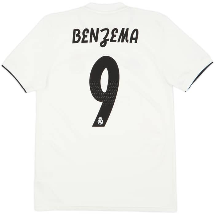 2018-19 Real Madrid Home Shirt Benzema #9 - 7/10 - (S)