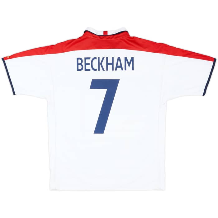 2003-05 England Home Shirt Beckham #7 - 7/10 - (L)