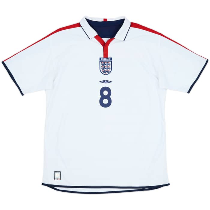 2003-05 England Home Shirt Scholes #8 - 9/10 - (XL)