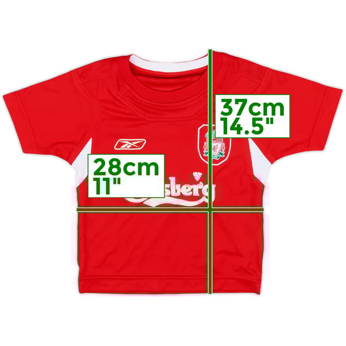 2004-06 Liverpool Home Shirt & Shorts - 5/10 - (18-24 Months)