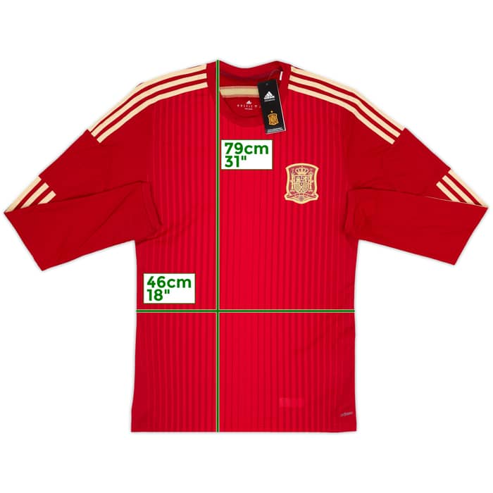2013-15 Spain Player Issue Home L/S Shirt (L)