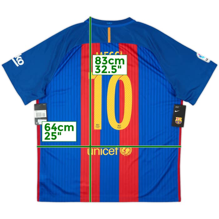 2016-17 Barcelona Home Shirt Messi #10 (XXL)