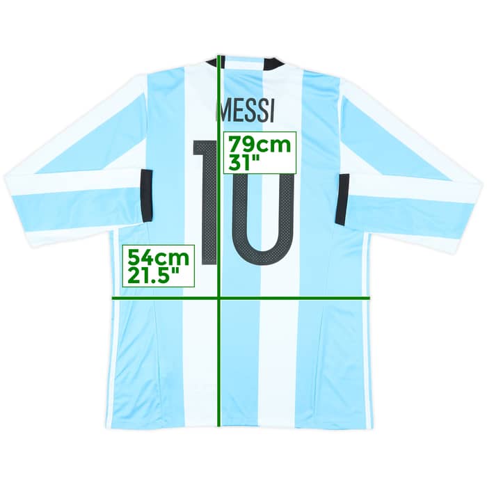 2016-17 Argentina Home L/S Shirt Messi #10 (L)