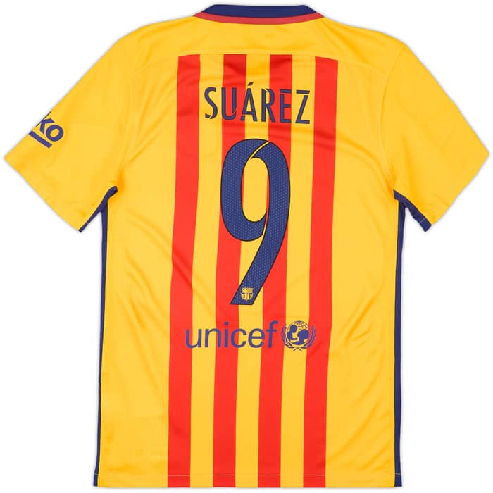 2015-16 Barcelona Away Shirt Suarez #9 (S)