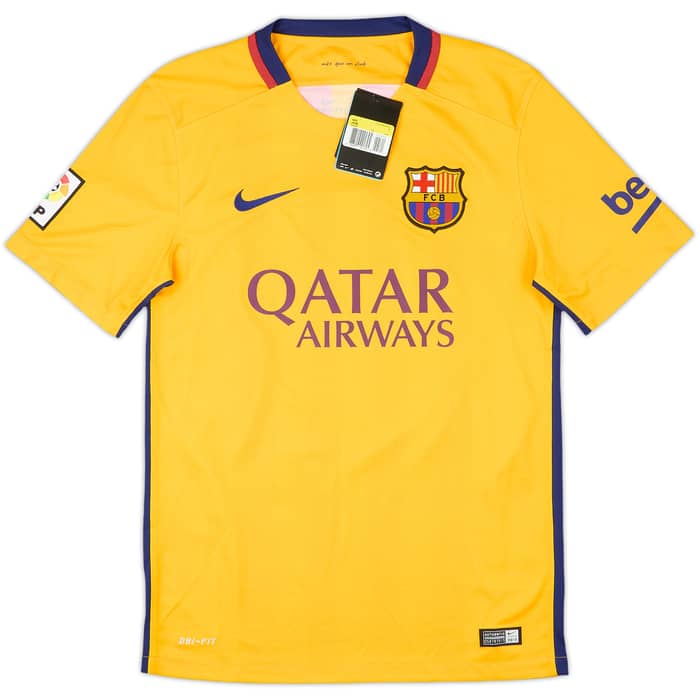 2015-16 Barcelona Away Shirt Suarez #9 (S)