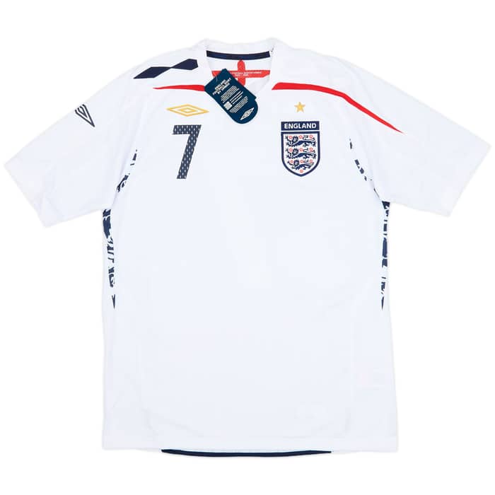 2007-09 England Home Shirt Beckham #7 (M)