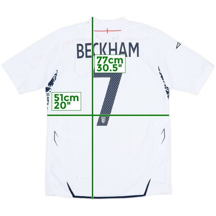 2007-09 England Home Shirt Beckham #7 (M)