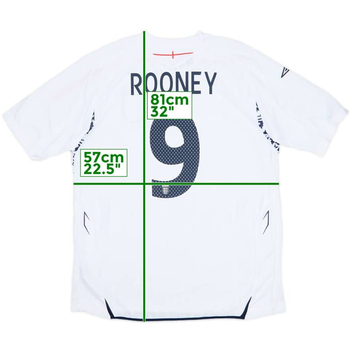 2007-09 England Home Shirt Rooney #9 (XL)