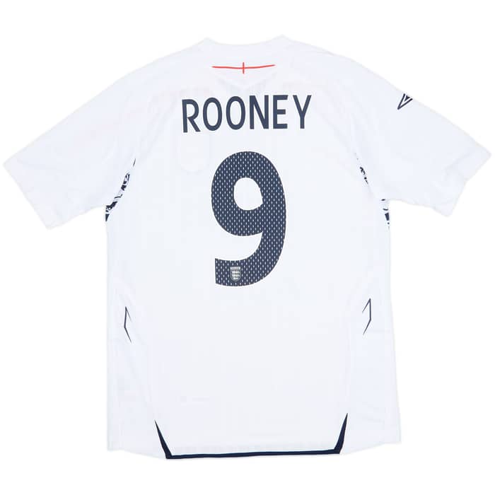 2007-09 England Home Shirt Rooney #9 (M)