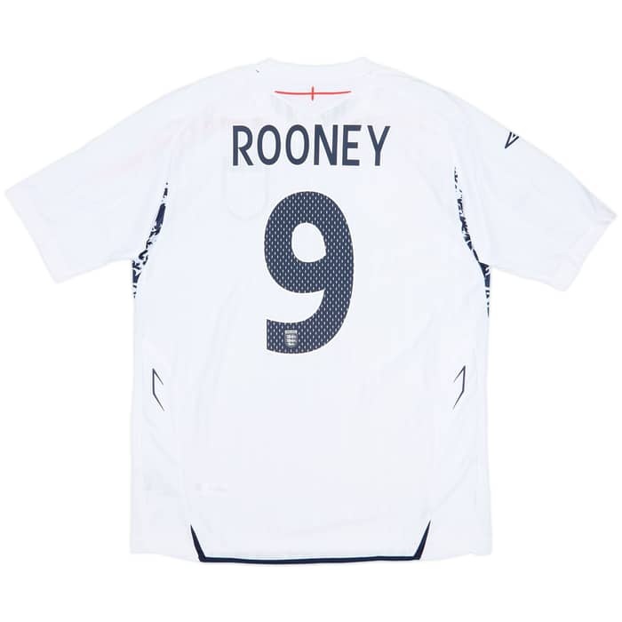 2007-09 England Home Shirt Rooney #9 (L)