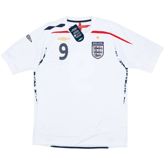 2007-09 England Home Shirt Rooney #9 (L)