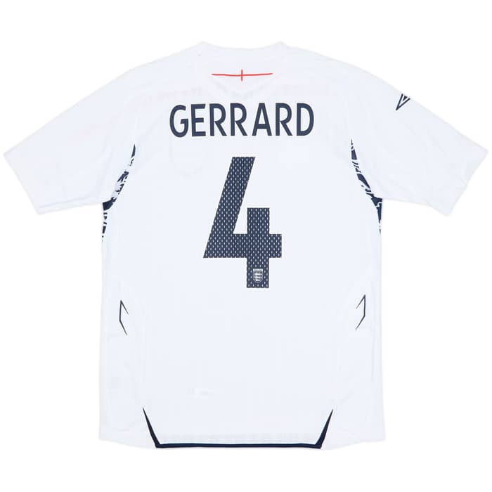 2007-09 England Home Shirt Gerrard #4 (M)