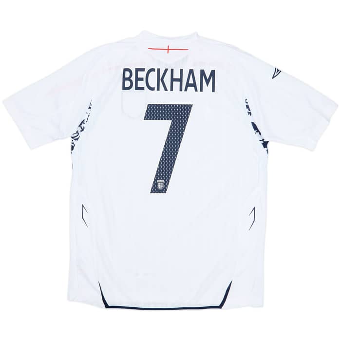 2007-09 England Home Shirt Beckham #7 (L)