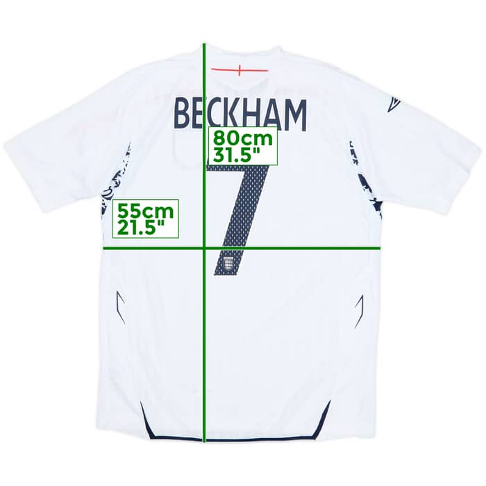 2007-09 England Home Shirt Beckham #7 (L)