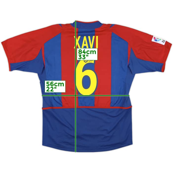 2002-03 Barcelona Player Issue Home Shirt Xavi #6 (L)