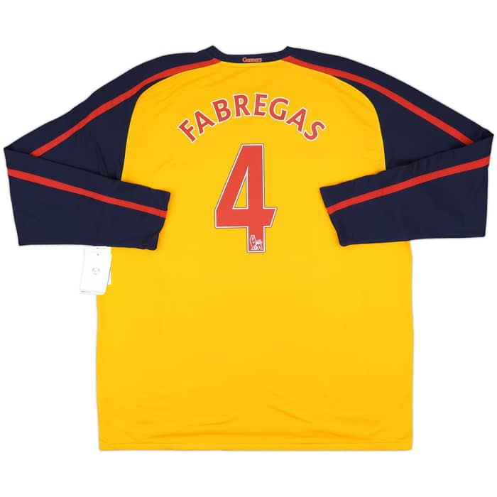 2008-09 Arsenal Away L/S Shirt Fabregas #4 (XXL)