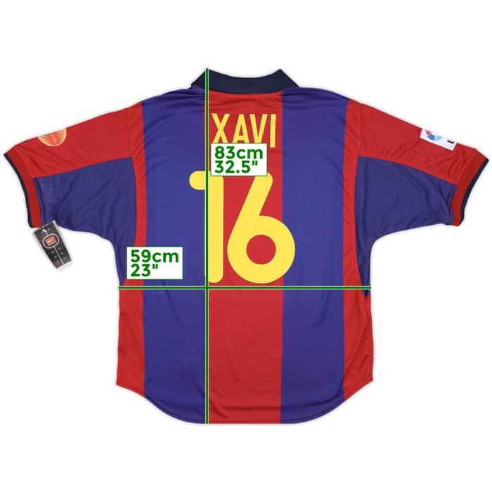2000-01 Barcelona Home Shirt Xavi #16 (L)