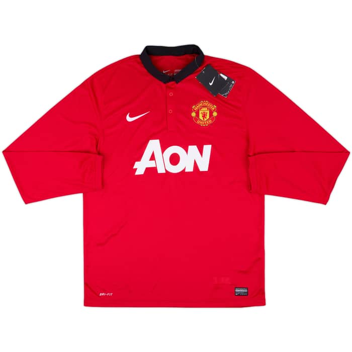 2013-14 Manchester United Home L/S Shirt Kagawa #26 (L)